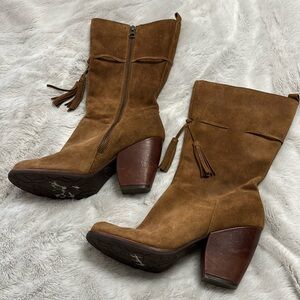 Kork-ease suede leather boots